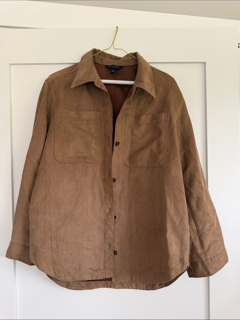 Banana Republic Oversized Brown Suede Barn Jacket